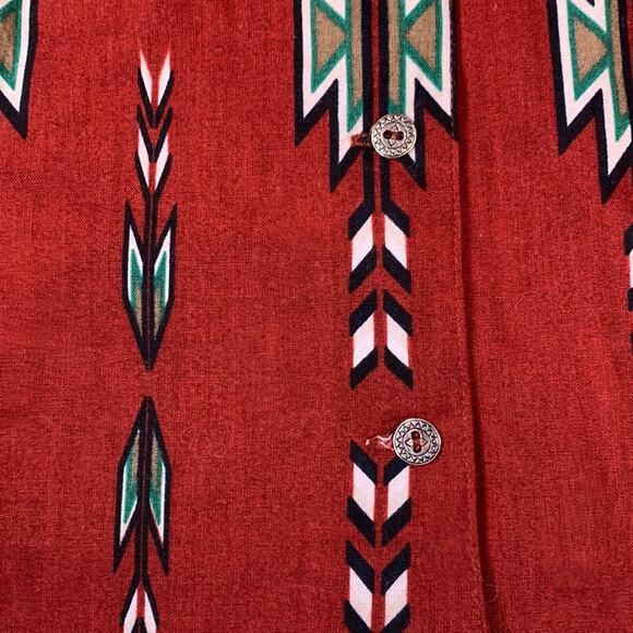 Vintage 90s Cowboys Turtle Association cropped southwest button down shirt - Picture 4 of 10